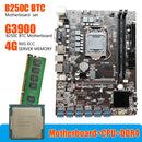 B250C BTC DDR4 4G Memory USB3.0 Mining Machine Motherboard Kit + G3900/G3930 CPU