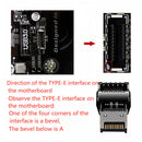 USB 3.1 Type E Male to Female 90 Degree Angled Adapter for Motherboard (A)