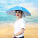 5pcs Outdoor Portable Anti-Rain Anti-Sun Head Umbrella Hat (Light Blue)