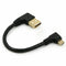90degree Right Angle Micro USB to Left Angle USB A Sync Cabl Male Access Q9C5