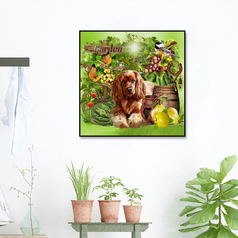 Full Round Drill Picture DIY Costume Dog Diamond Painting Poster (W567)
