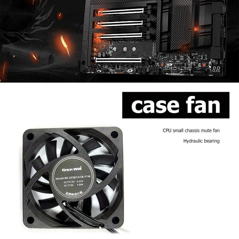 Silent Fan for Computer Cases Chassis Cooling Fan Hydraulic Bearing (6cm)