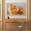 DIY Full Round Drill Diamond Painting Lucky Cat Handmade Room Decor Art Craft