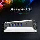 USB Hub 1 to 5 Splitter Expander HUB Adapter 5 Ports for PS 5 PS5