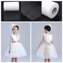 15cm X 100 Yards Glitter Tulle Roll Sequin Party Wedding Decor(C01 White)