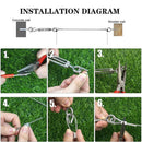 Coated Tent Stainless Steel Cable Wire Rope Cable Clothesline Kit Hanging Set