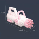 Gatling Bubble Guns 12-Holes Electric Bubble Machine (Pink Battery Charge)