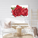 14CT Partial Cross Stitch Red Rose Counted DIY Kits Handmade Cotton Embroidery