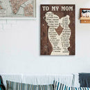 To My Mom Canvas Gift From Daughter Mother's Day Gift Decorative K1A4 E6B4