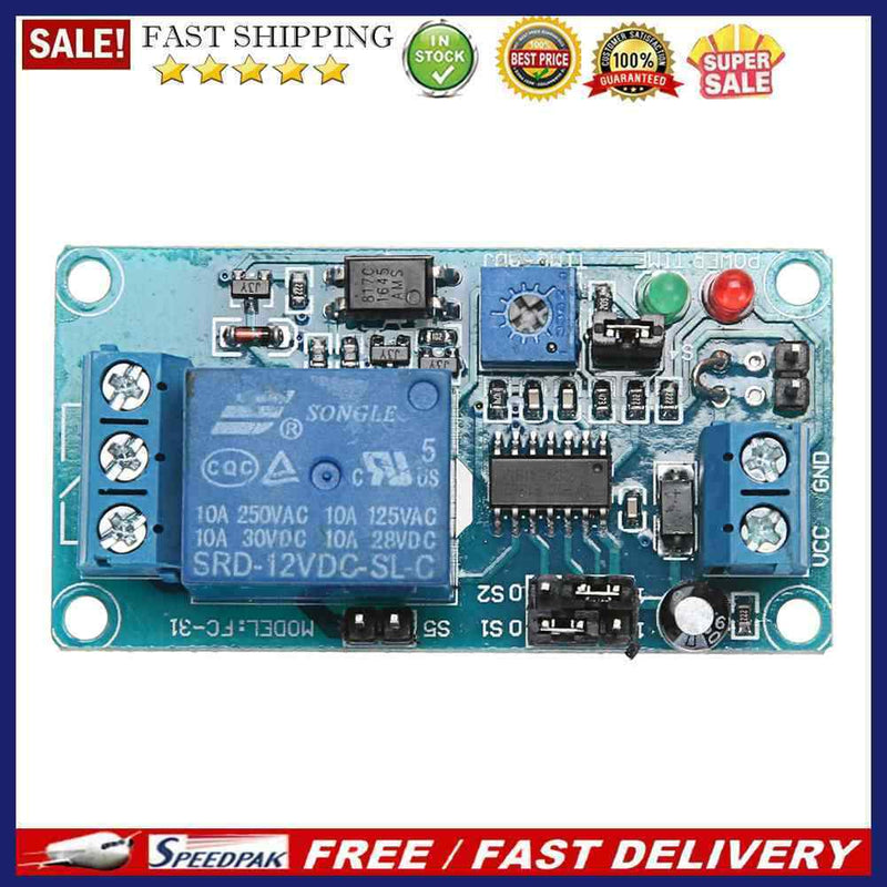 DC 12V Delay Relay Time Delay Turn on/Delay Turn off Vibration Switch Modul