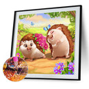 5D DIY Full Round Drill Diamond Painting Hedgehog Pattern of Cartoon Series