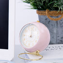 Analog Alarm Clock Light Emitting Silent Non Ticking Clock for Kid (Pink)
