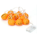 Halloween 10 LED Pumpkin String Lights Lantern Lamp Home Party Christmas Decors