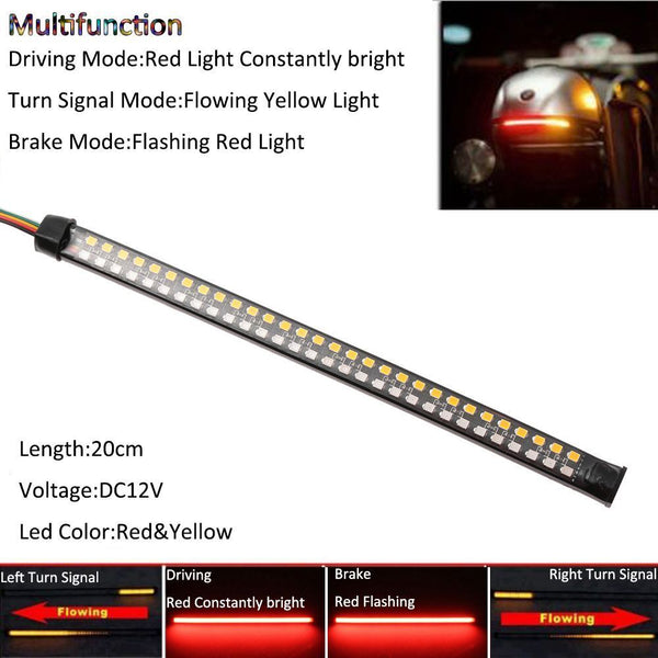 2835 Flowing Turn Signal Motorcycle Tail Light Brake Stop Flashing  DRL Lamp