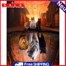 Full Cross Stitch Art Paint 11CT Counted Sunset Cat Embroidery Wall Ornament Kit