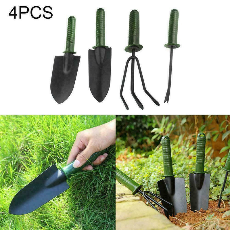 4pcs Garden Tools Set Trowel Rake Shovel Heavy Duty k Ergonomic X1V8 Metal S7S7