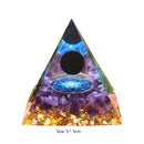 Crystal Orgonite Pyramid Healing Energy Reiki Chakra Home Office Decor (B) Newly