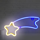 LED USB Meteor Neon Signs Light Wall Hanging Night Lamp (Warm White Blue) Newly