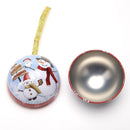 Santa Claus Snowball Tin Box Candy Gift Box Christmas Decor Supply (Snowman
