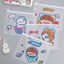 Stationery Organizer Pencil Case Ring Zipper File Bag Stationery Storage Bag