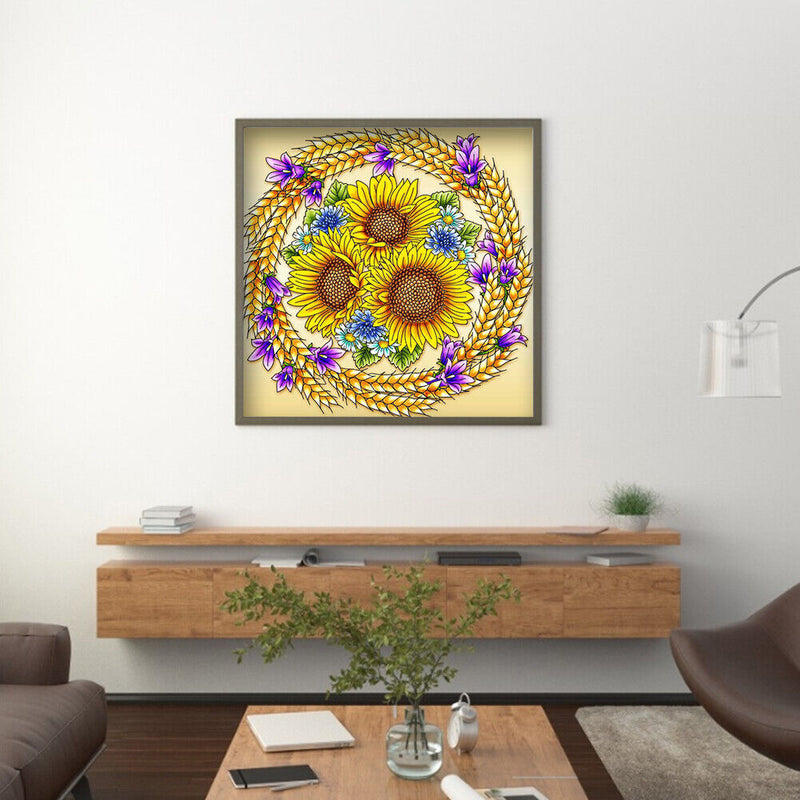 Diamond Painting Partial Special Drill sunflower Picture of Rhinestone Newly