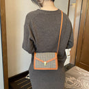 Portbale Female Street Plaid Purse PU Envelope Crossbody Bags Shoulder Clutches