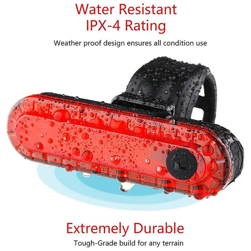 2pcs Rear Bike Tail Light Waterproof Bicycle Taillight for Night Riding