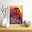 5D DIY Special Shaped Diamond Painting Girl Embroidery Kits Living Room Dec