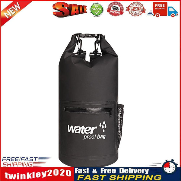 Waterproof Bucket Dry Bag Swimming Kayak Trekking Drift Sack (Black 10L) Newly