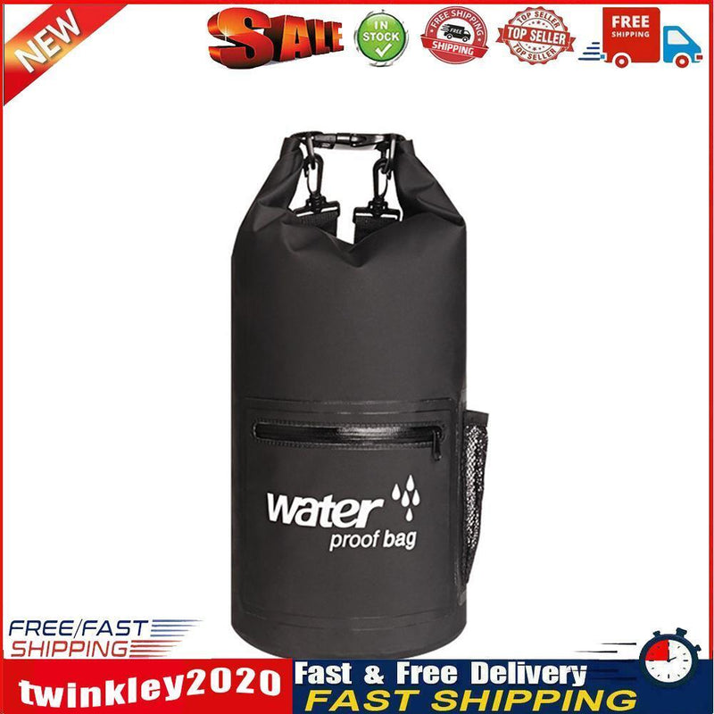 Waterproof Bucket Dry Bag Swimming Kayak Trekking Drift Sack (Black 10L) Newly