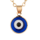 Evil Eye Pendant Necklace Chain - Blue Eye Alloy Rope Chain Necklace Family Gift