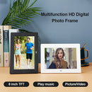 HD Digital Photo Frame Electronic Music Playing Picture Frame (EU White) Newly