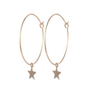Bohemia Boho Party Hip Hop Star Hoop Earrings Large Circle Dangle Drop Ear Stud