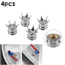 Valve Dust Covers Car Tire Air Valve Stem Caps Auto Dustproof Caps Crown Shape