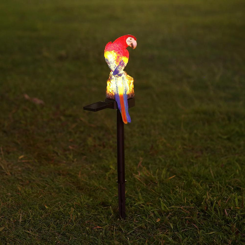 Solar Power LED Parrot Lawn Light Waterproof Garden Landscape Lamp (Red) Newly