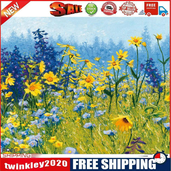 Sea of Flowers Paint By Numbers Kit DIY Frameless Acrylic Picture On Canvas