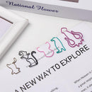Mixed Color Color Paper Clip Boxed shape Folder Metal Clamp Memo Clamp