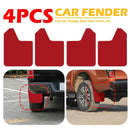 4pcs/set Red Splash Guard Mud Flaps Universal Car Pickup SUV Fender Mudguards