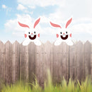 Fence Peeker - Easter Bunny Peeking Fence Signs for Patio Wall Holiday Craft