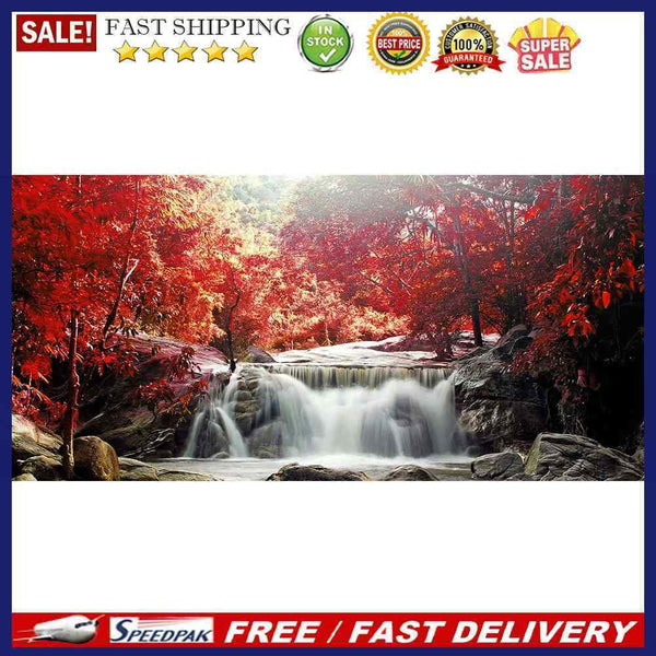 Maple Forest Waterfall Oil Paint By Numbers Kits Picture DIY Gift for Adults Kid