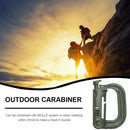 Outdoor D-Shape Backpack Carabiner Plastic Steel Hanging Clasp (Army Green)