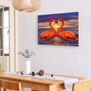 Oil Paint by Numbers Kit Flamingo DIY Picture Drawing Artwork Wall Craft Gifts