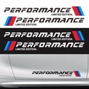 4pcs Car Stickers M Performance Limited Edition Side Door Decals (Black)
