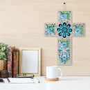 DIY Diamond Painting Cross Pendant Acrylic Mosaic Kit Rhinestone Hanging Arts