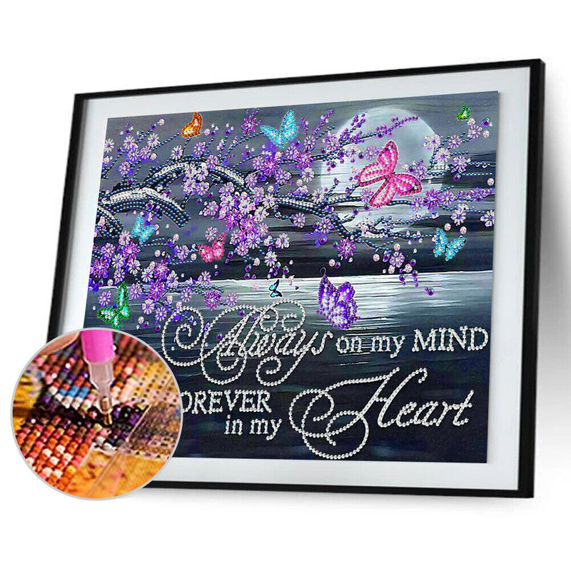 Diamond Painting Butterfly Letters Partial Special Shape Drill DIY (HB223) Newly