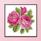 Counted Pink Rose Partial Embroidery 14CT DIY Cross Stitch Art Canvas Kit