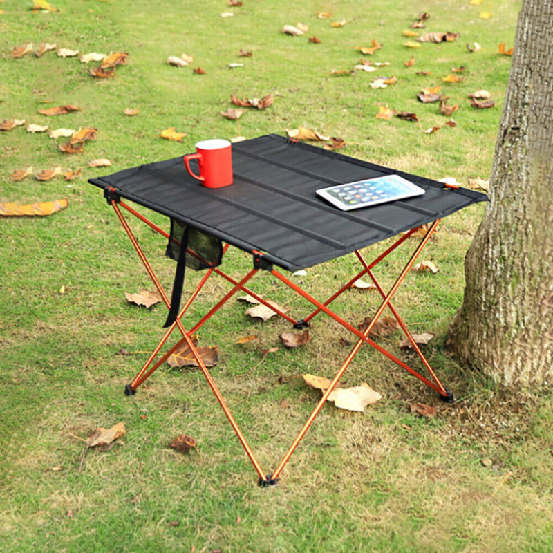 Large Aluminum Alloy Folding Table Portable Household Outdoor Desk (Orange)