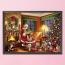 Cotton Thread Full Stamped Santa Claus Gifts Cross Stitch Embroidery Handicraft