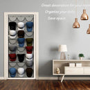 Hat Rack 24 Pocket Over-The-Door Organizer for Baseball Cap (Dark Grey) Newly