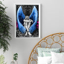 Blue Wings Angel Oil Paint By Numbers Drawing DIY Home Decoration Gift No Frame